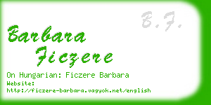 barbara ficzere business card